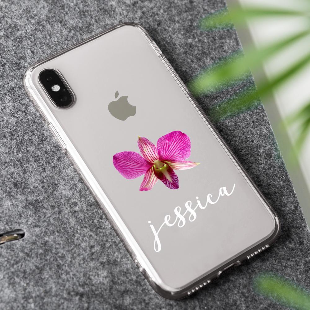 Custom Engraved iPhone Case iPhone XS Max Flower Pattern Fashion Simplicity -