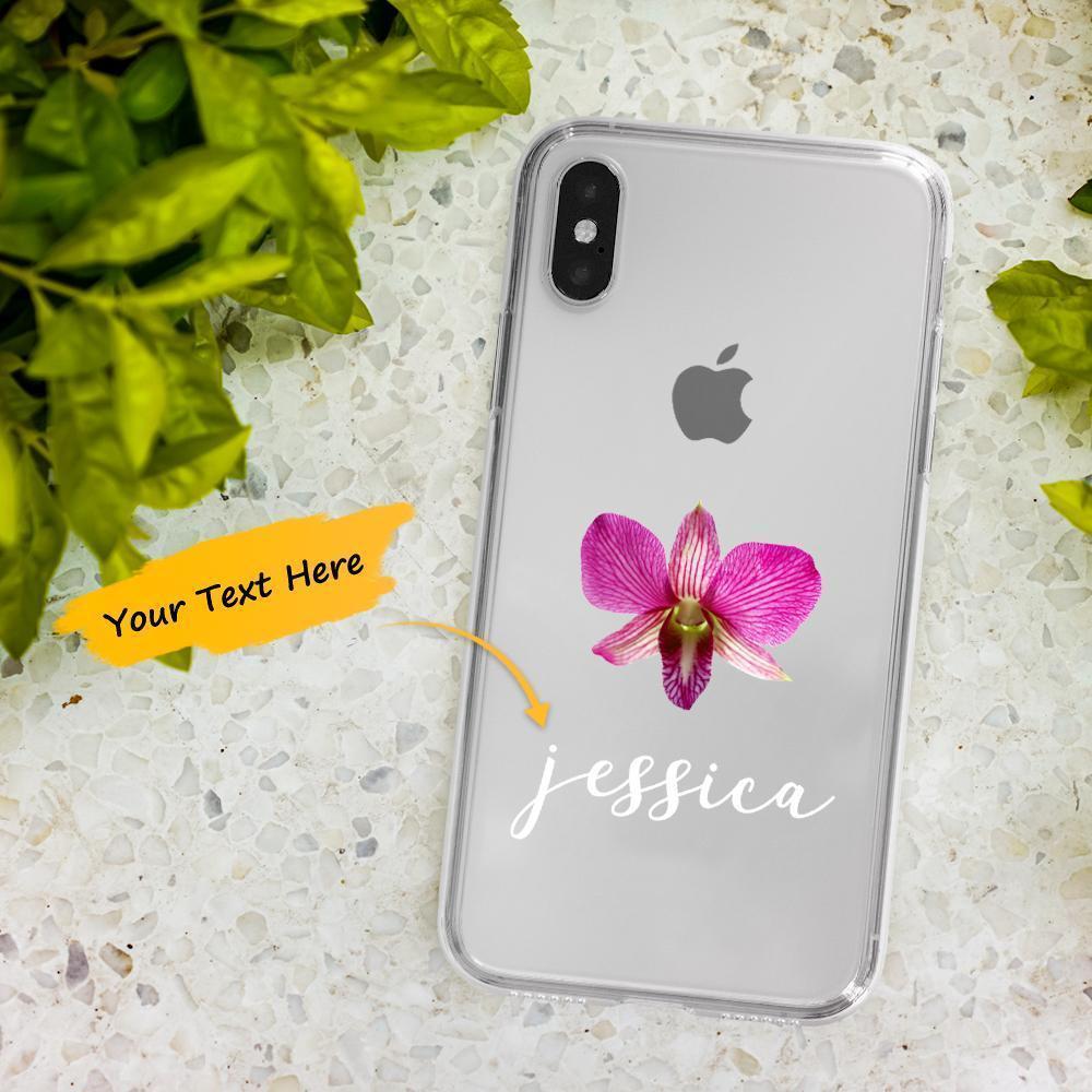 Custom Engraved iPhone Case iPhone XS Max Flower Pattern Fashion Simplicity - 