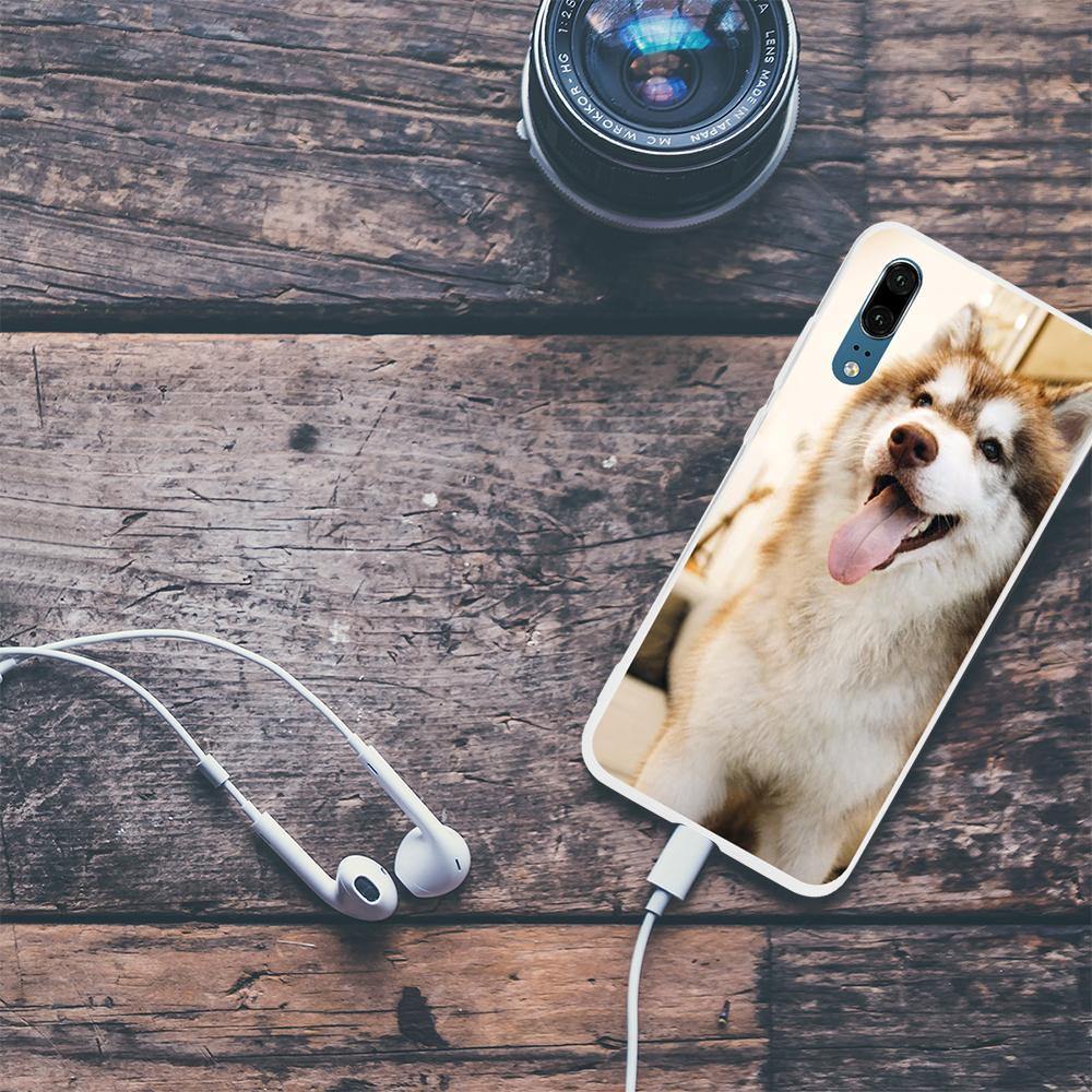 Custom Photo Protective Phone Case Transparent Soft Shell Matte - Huawei P20 - 