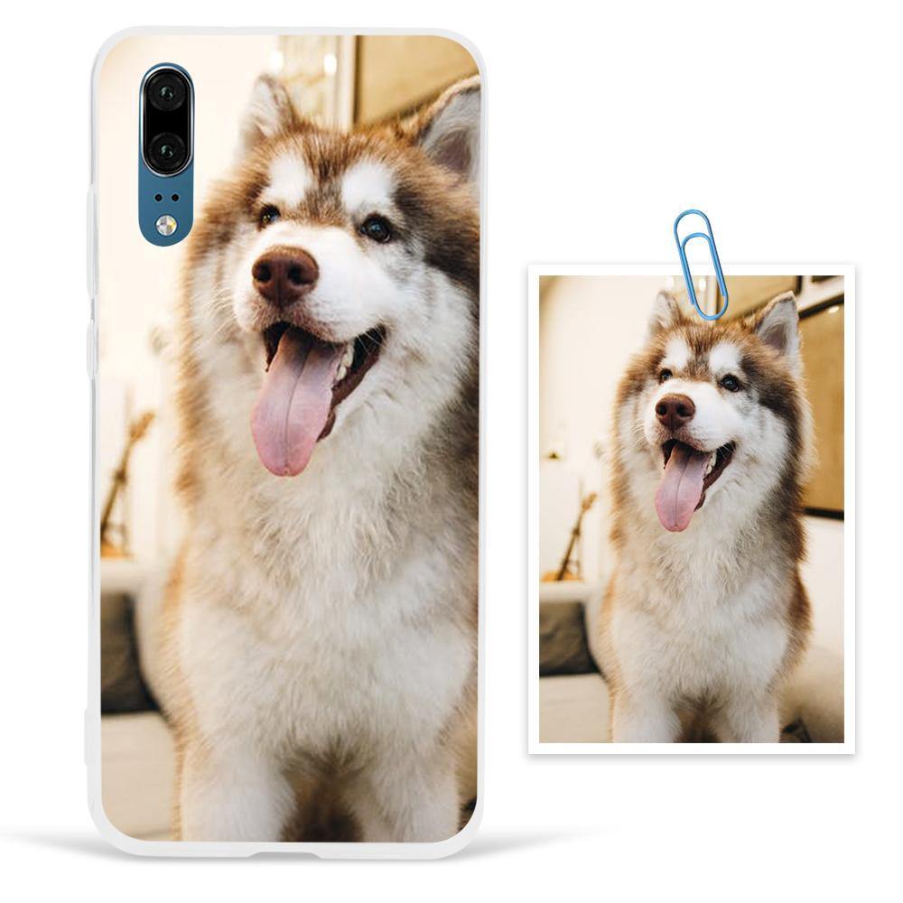 Custom Photo Protective Phone Case Transparent Soft Shell Matte - Huawei P20 - 