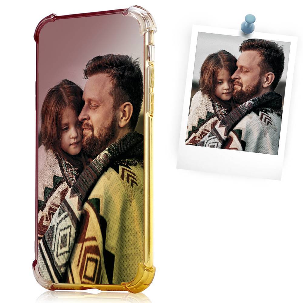 Custom Gradient Photo Phone Case Black and Yellow - iPhone Case -