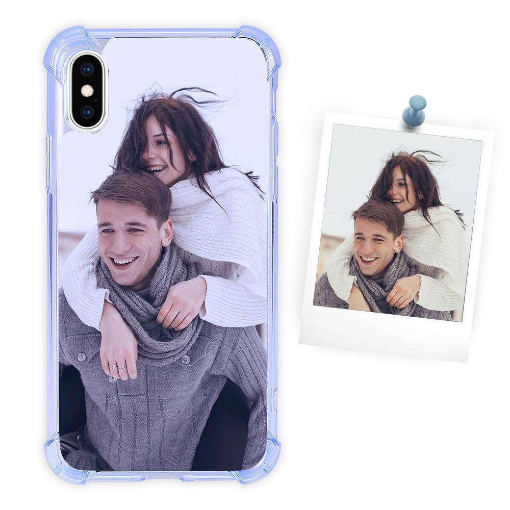 Photo Phone Case Silicone Anti-drop Soft Shell Sky Blue - iPhone X - 