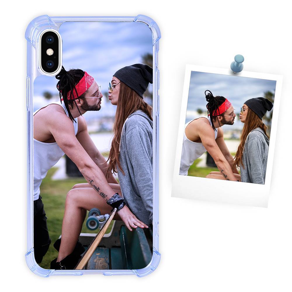 Photo Phone Case Silicone Anti-drop Soft Shell Sky Blue - iPhone Xs - 