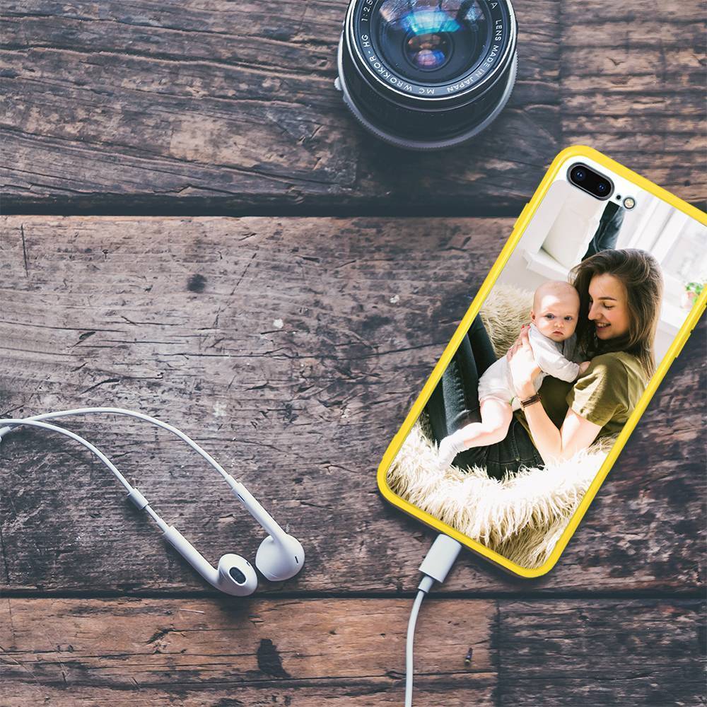 Custom Photo Protective Phone Case Acrylic Yellow - iPhone Case -
