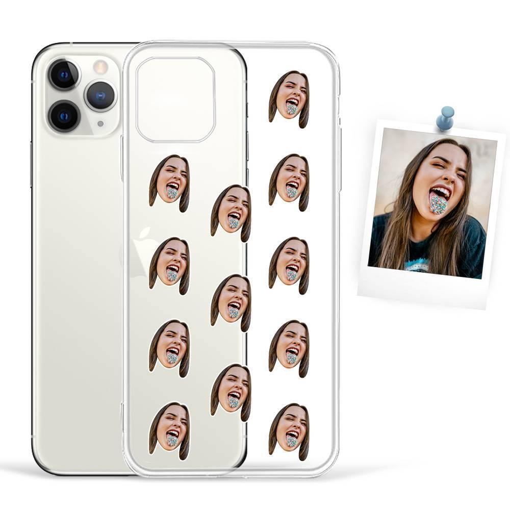 Custom Photo Protective Phone Case Soft Shell Transparent Mesh Face - iPhone Case - 