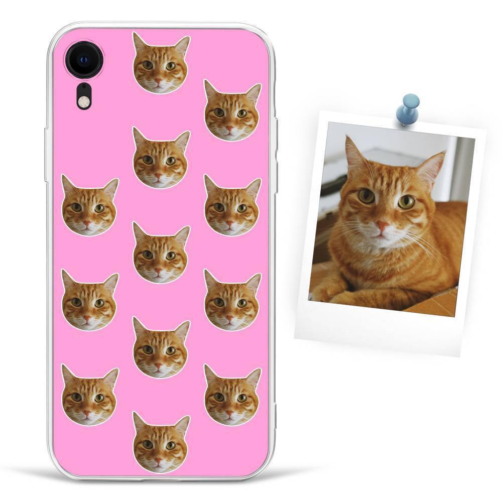 Custom Photo Protective Phone Case Soft Shell Light Pink Mesh Face - iPhone 7p/8p - 