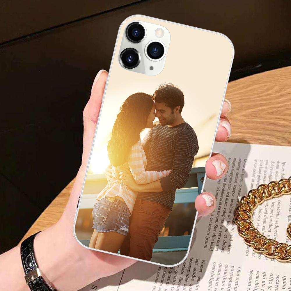 Custom Photo Protective Phone Case White Soft Shell Matte iPhone 12 Pro Max - 