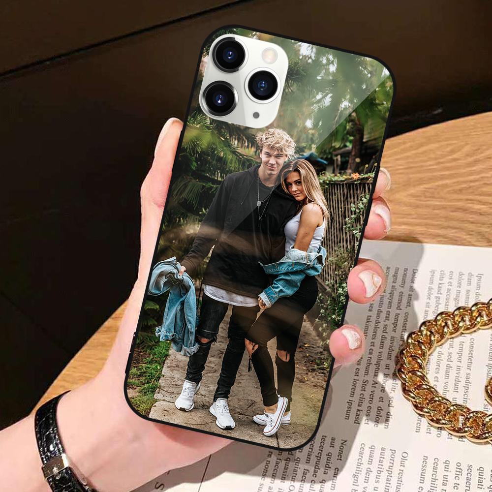 Custom Photo Protective Phone Case Tempered Glass iPhone 12 Pro Max - 