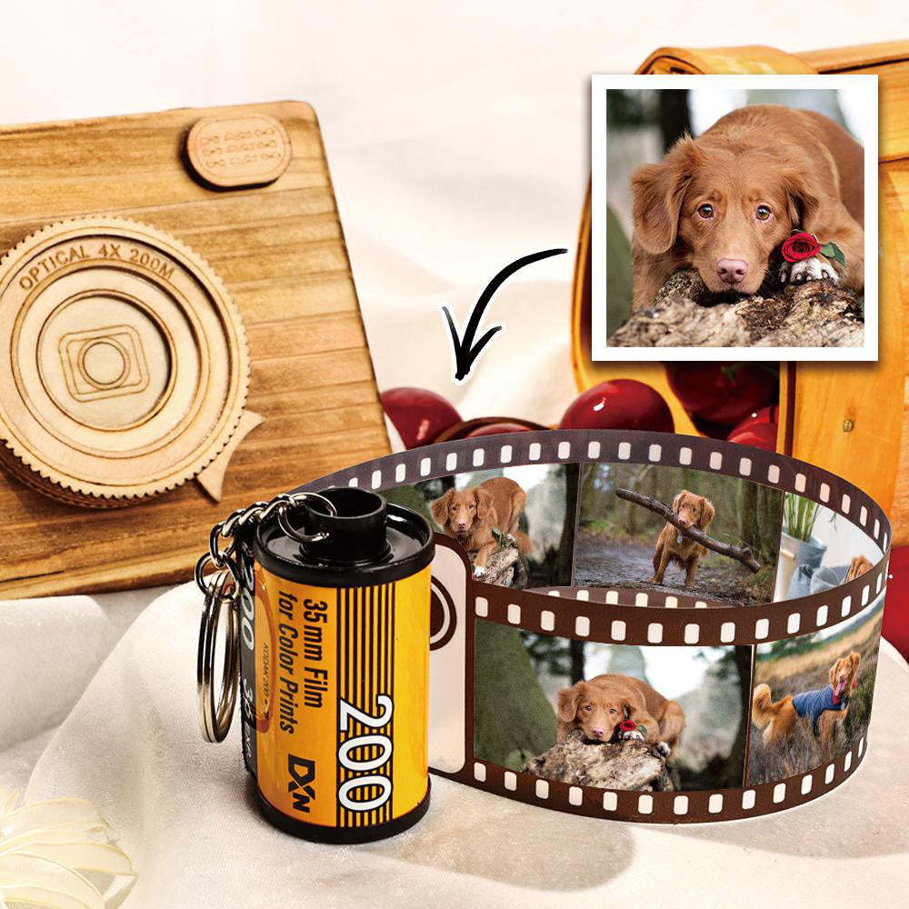 Custom Text For The Film Roll Keychain Personalized Picture Keychain with Reel Album Customized Gift for Christmas