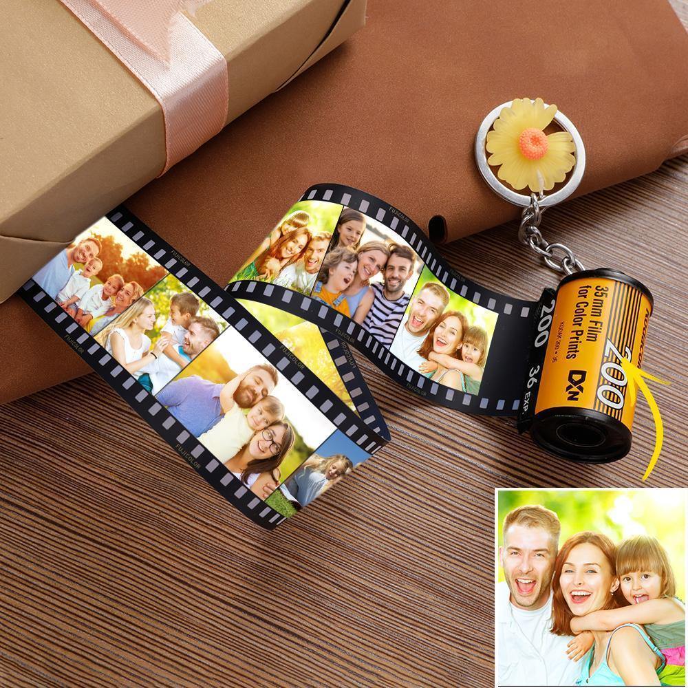 Custom Keychain Film Camera Roll Multiphoto Colorful  Romantic Gifts for Lovers