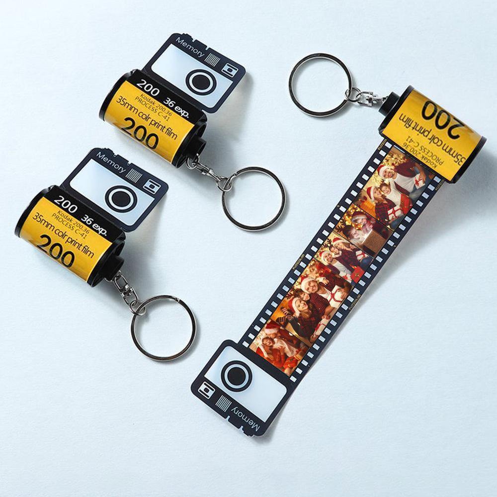 Custom Keychain Film Camera Roll Multiphoto Colorful Romantic Gifts