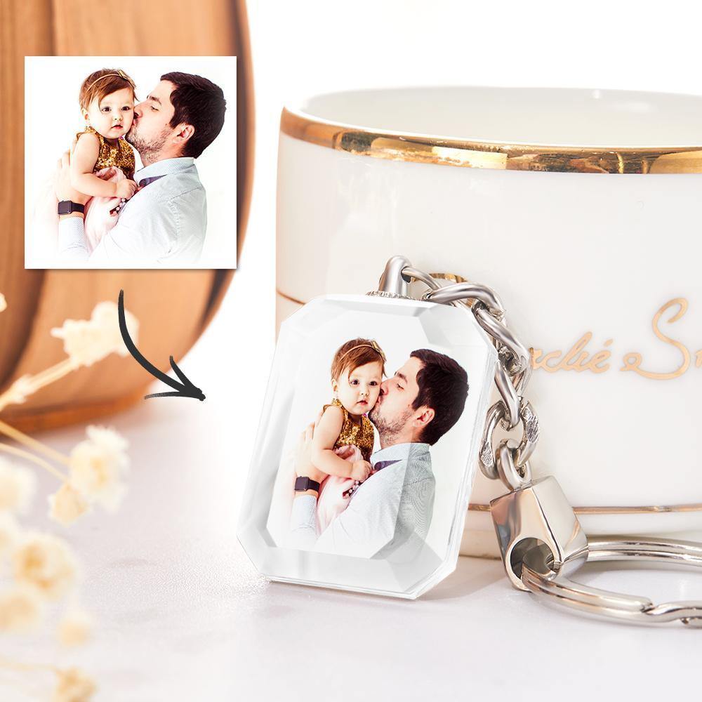 Custom Photo Keychain Crystal Keychain For Father - soufeelmy