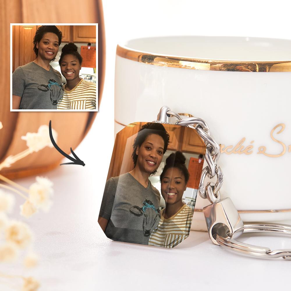 Custom Photo Keychain Crystal Keychain For Mom -