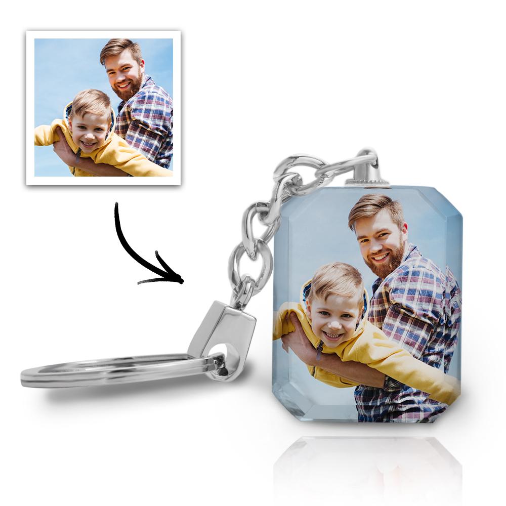 Custom Photo Keychain Crystal Keychain For Father