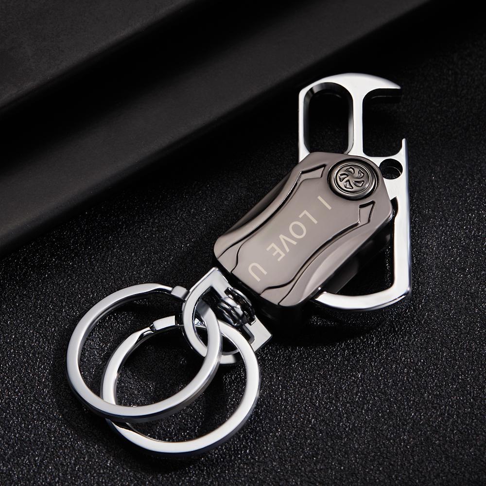 Engraved Keychain Fingertip Spinner Keychain Love You Gifts - 