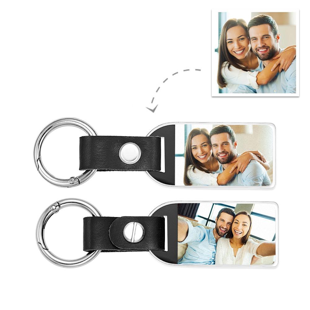 Custom Photo Keychain Creative Simple Couple Gifts - soufeelmy