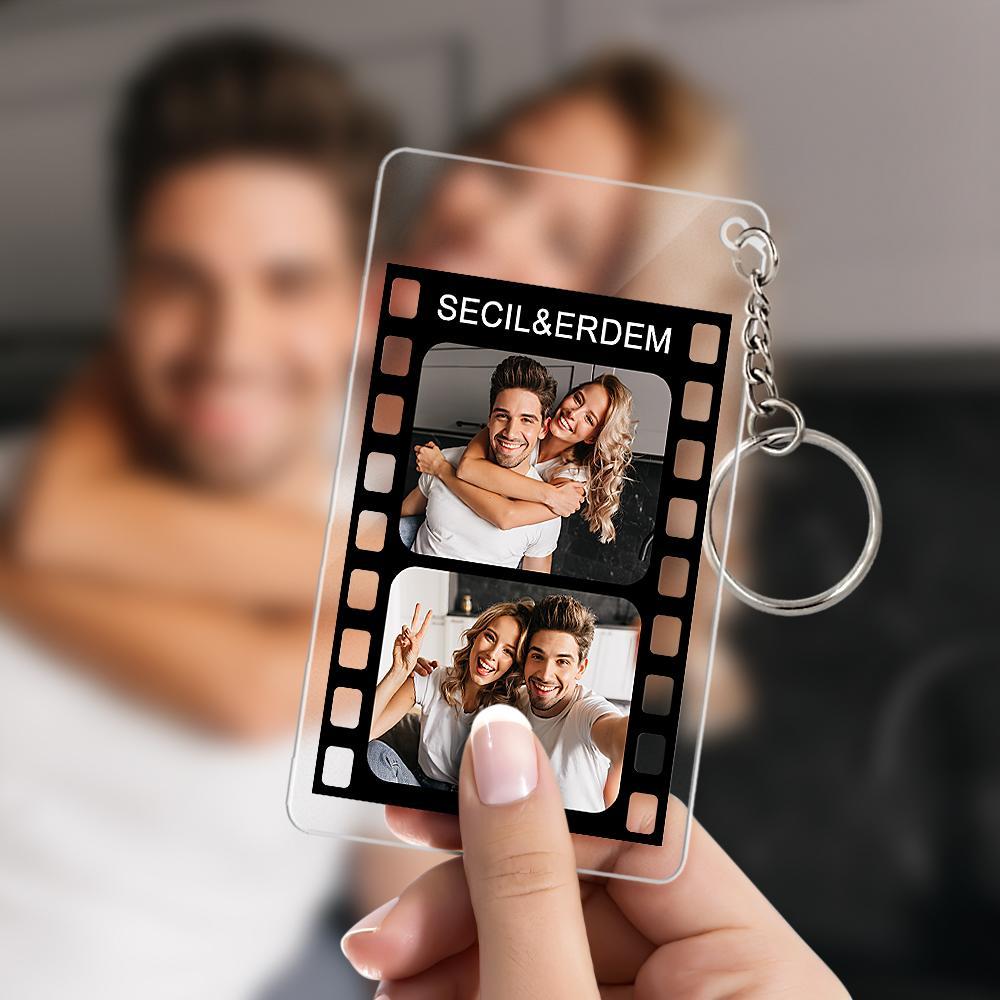 Custom Key Chains with 2 Personalized Photo - 