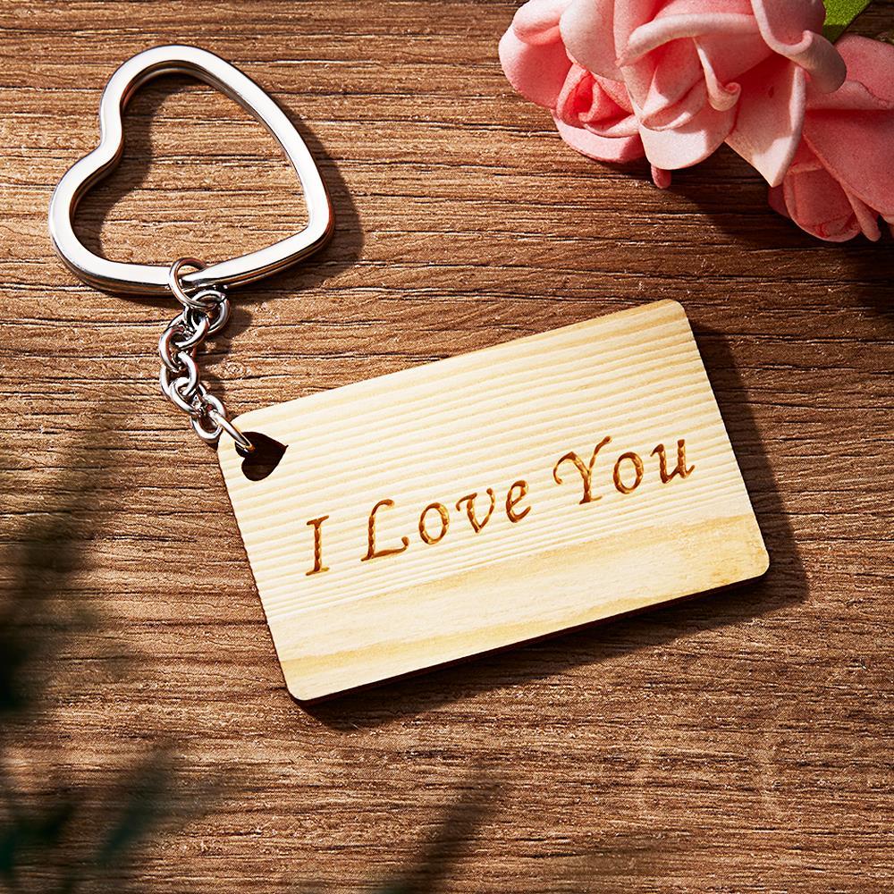Custom Engraved Calendar Keychain Save the Date Keychain Valentine's Day Gift for Lover - 