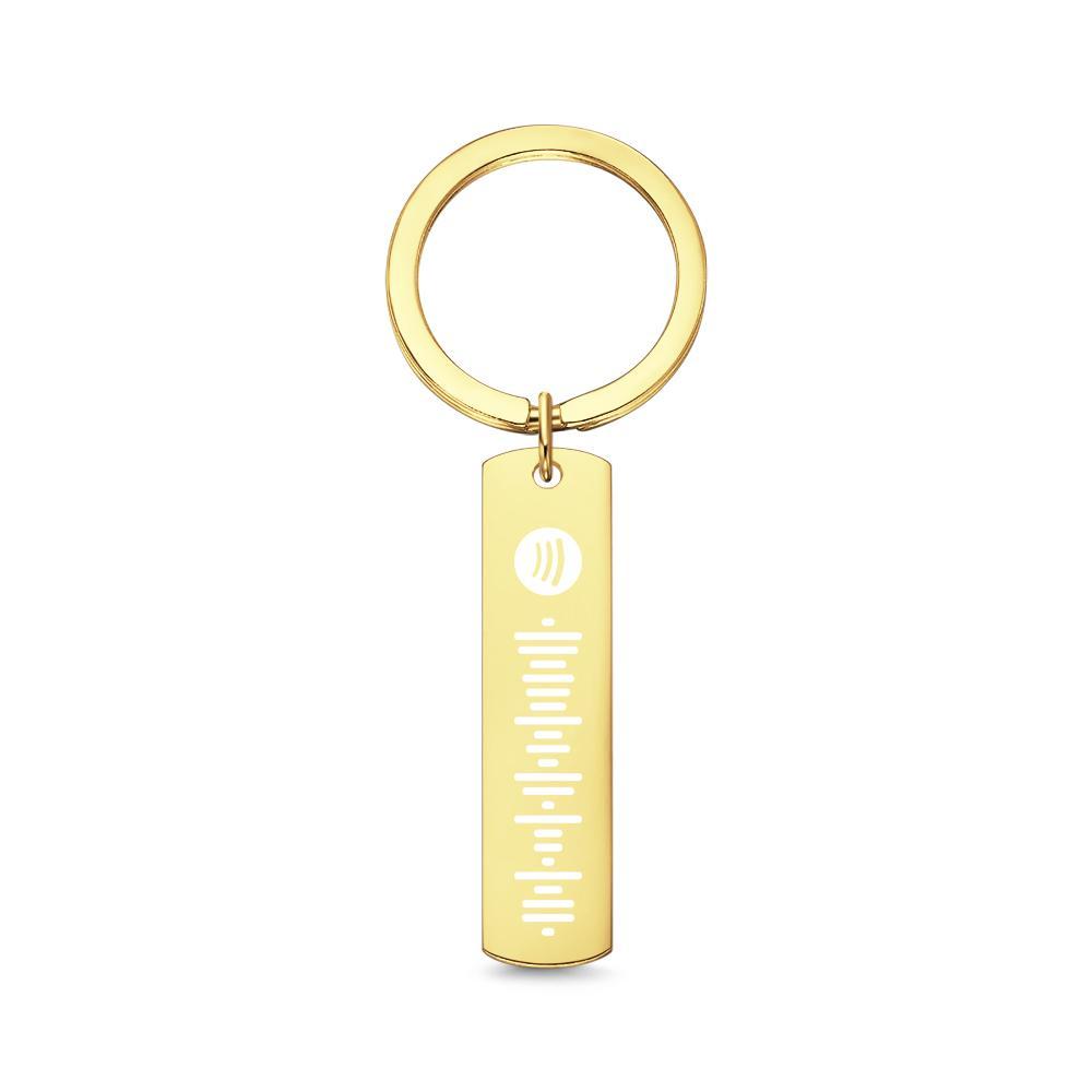 Scannable Custom Spotify Code Keychain Engraved Music Song Keychain Memorial Gifts - 