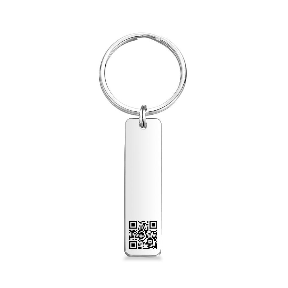 Scannable QR Code Keychain Custom Link Keychains Gift for Him