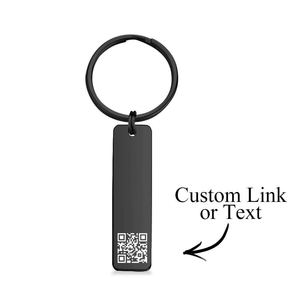 Scannable QR Code Keychain Custom Link Keychains Gift for Him