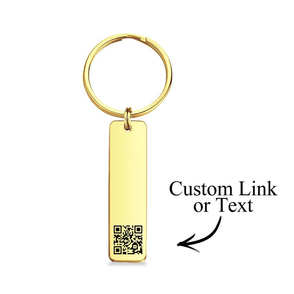 Scannable QR Code Keychain Custom Link Keychains Gift for Him