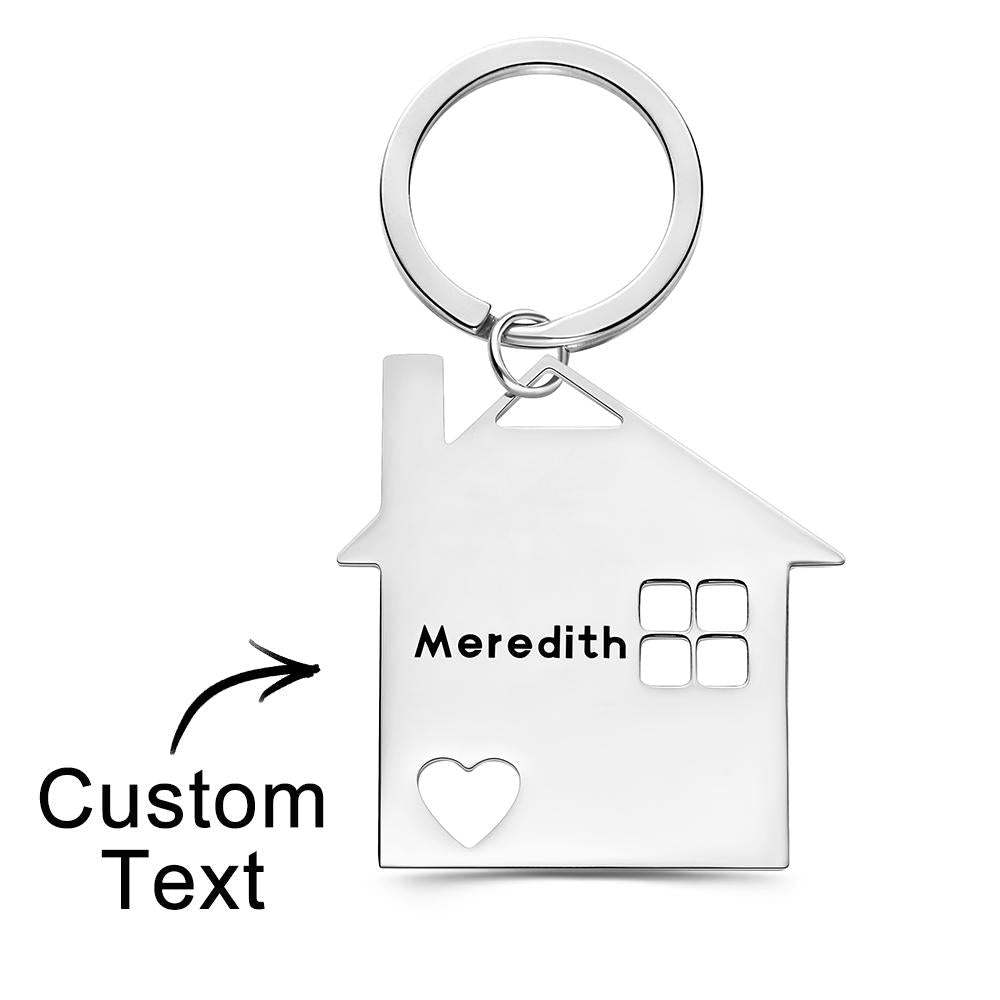 Custom Engraved Keychain Home Keychain Creative Gift for Family -