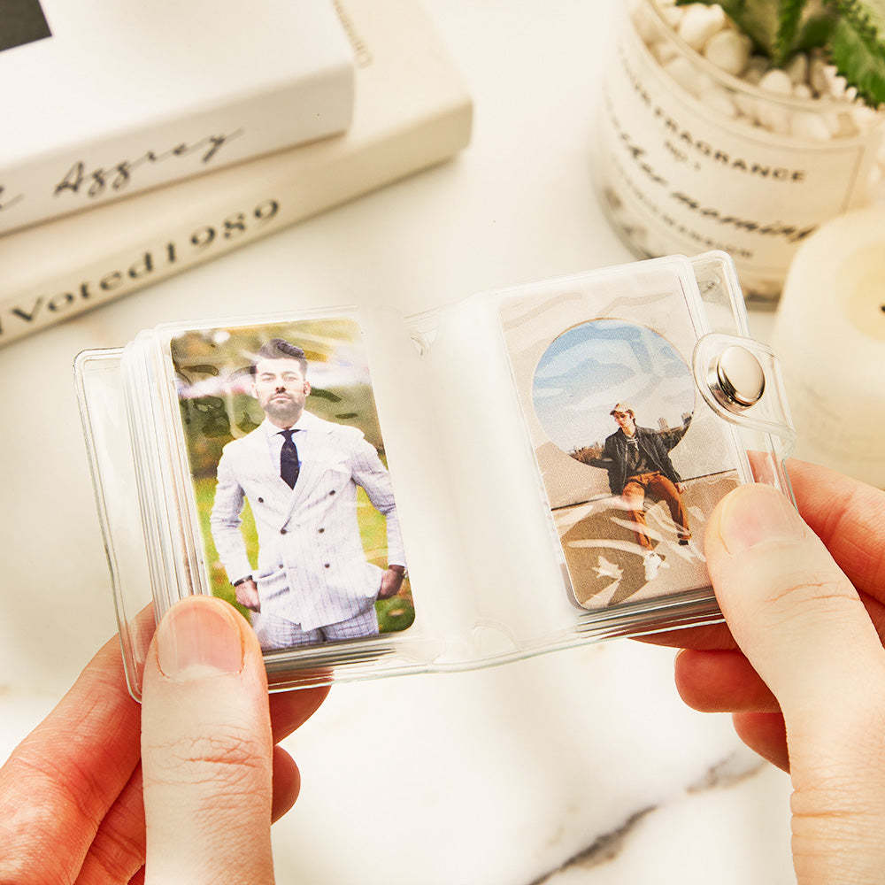 Custom Photo Album Keychain Custom Photo Plastic Keychain Romantic Gift for Her - soufeelmy