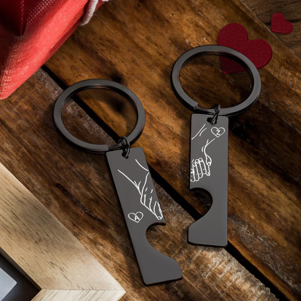 Custom Keychain Engraved Heart Keychain Valentine's Day Gift Gift For Her - 