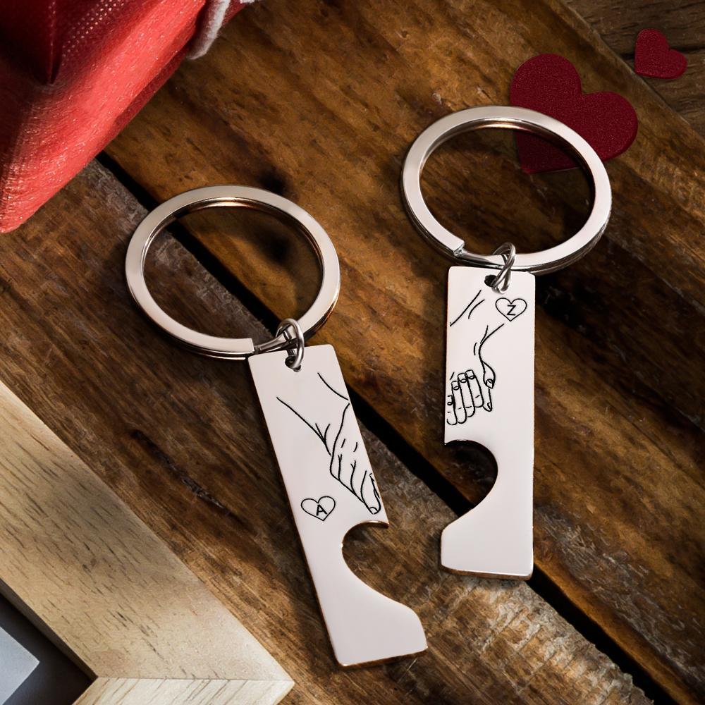 Custom Keychain Engraved Heart Keychain Valentine's Day Gift Gift For Her -