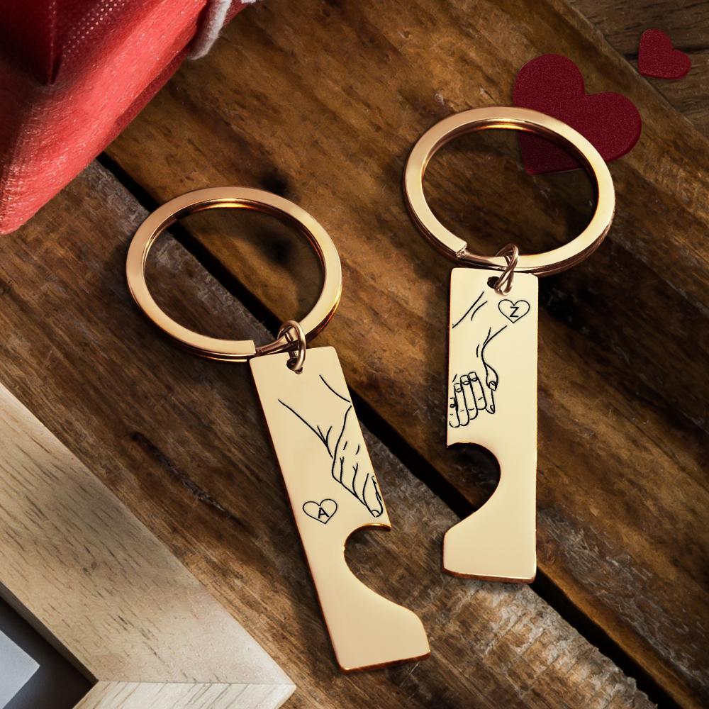 Custom Keychain Engraved Heart Keychain Valentine's Day Gift Gift For Her -
