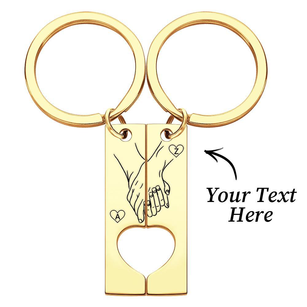 Custom Keychain Engraved Heart Keychain Valentine's Day Gift Gift For Her -