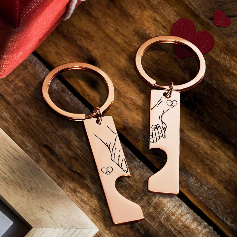 Custom Keychain Engraved Heart Keychain Valentine's Day Gift Gift For Her -