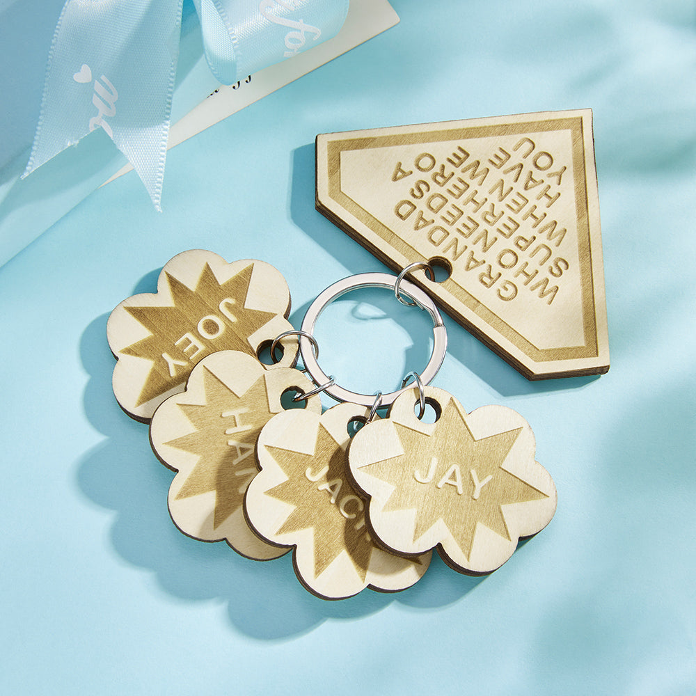 Custom Engraved Keychain Custom Name Diamond Family Gifts - soufeelmy