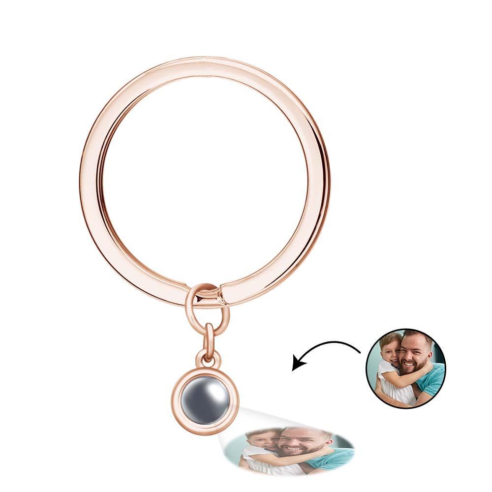 Custom Photo Projection Keychain Personalized Key Ring Exquisite Father's Day Gifts - soufeelmy