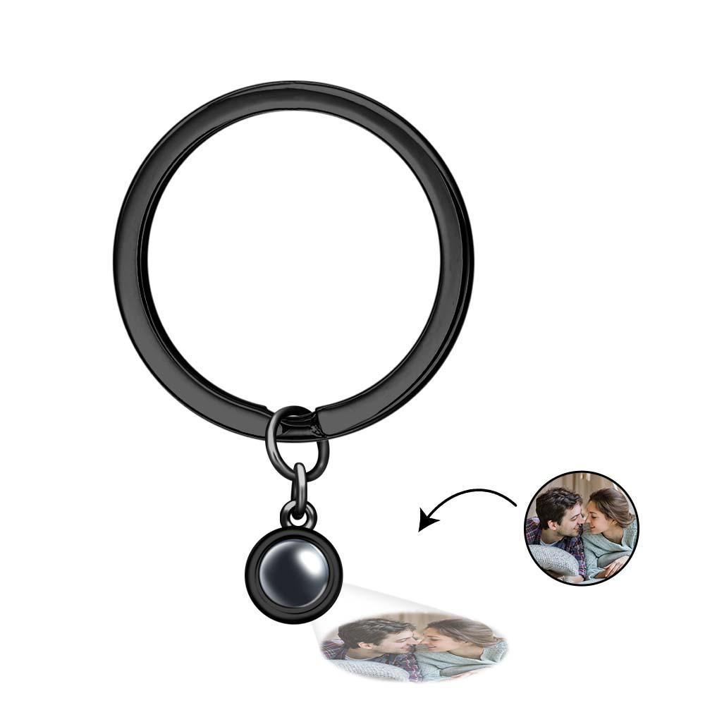 Custom Photo Projection Keychain Personalized Key Ring Exquisite Couple Gifts