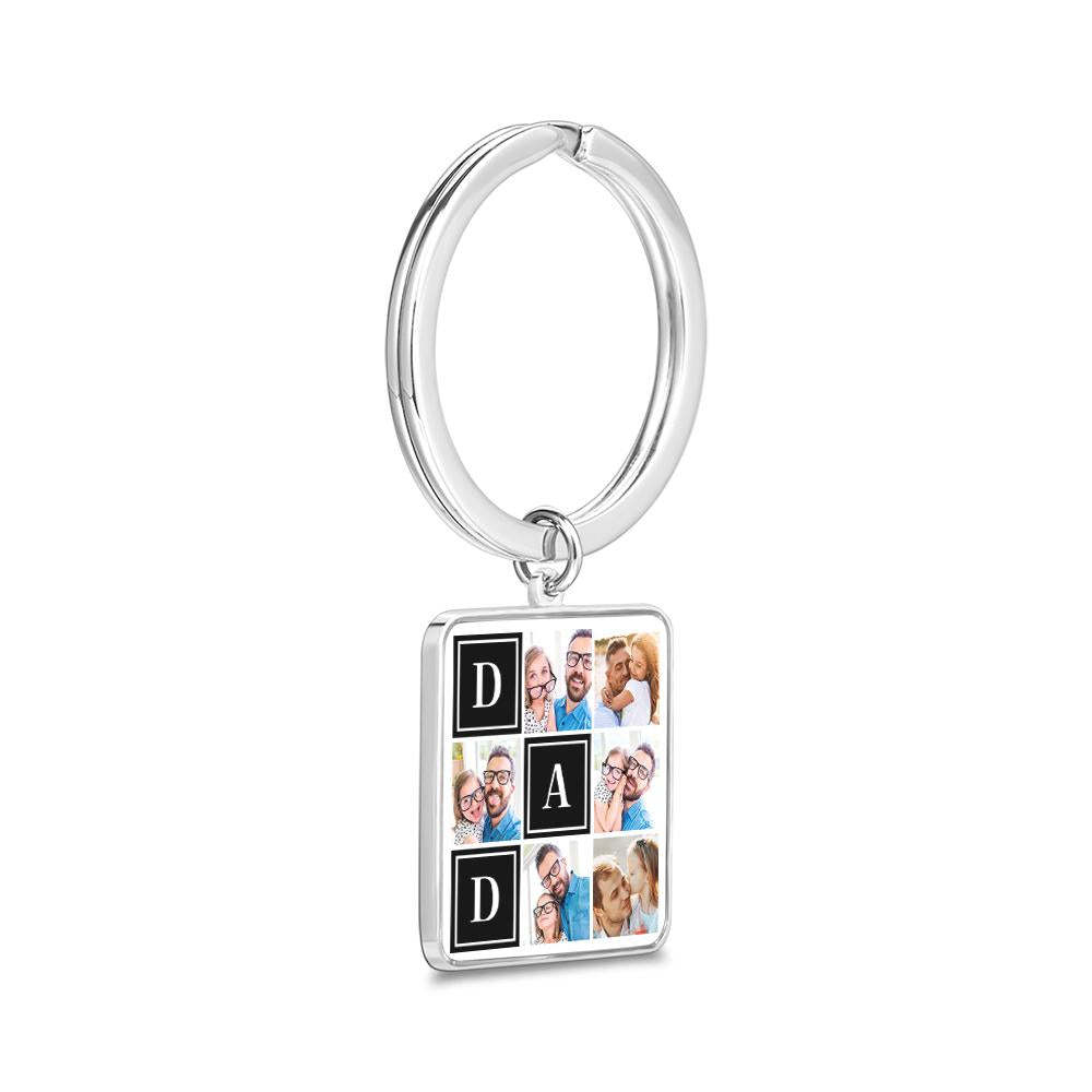 Custom Square Keychain Pass Image Father's Day Gift - soufeelmy