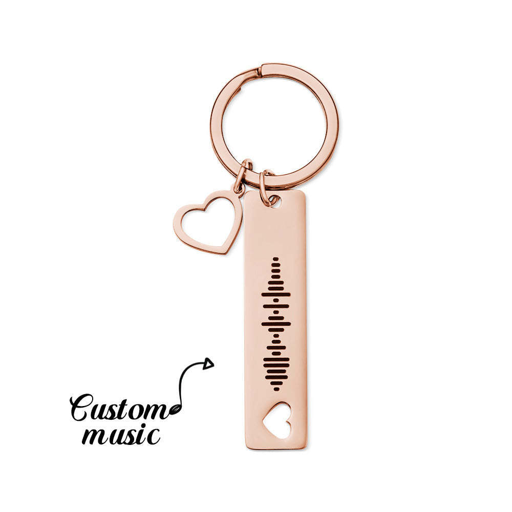 Custom Scannable Music Code Keychain Heart-shaped Creative Gifts - soufeelmy