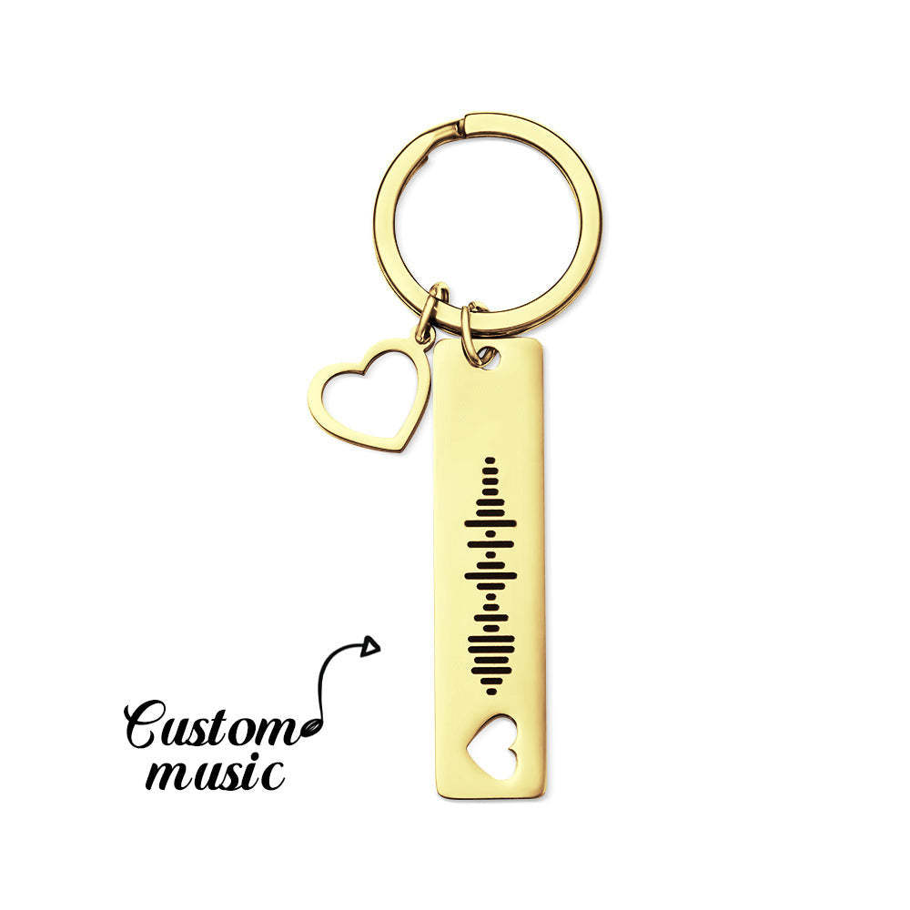 Custom Scannable Music Code Keychain Heart-shaped Creative Gifts - soufeelmy