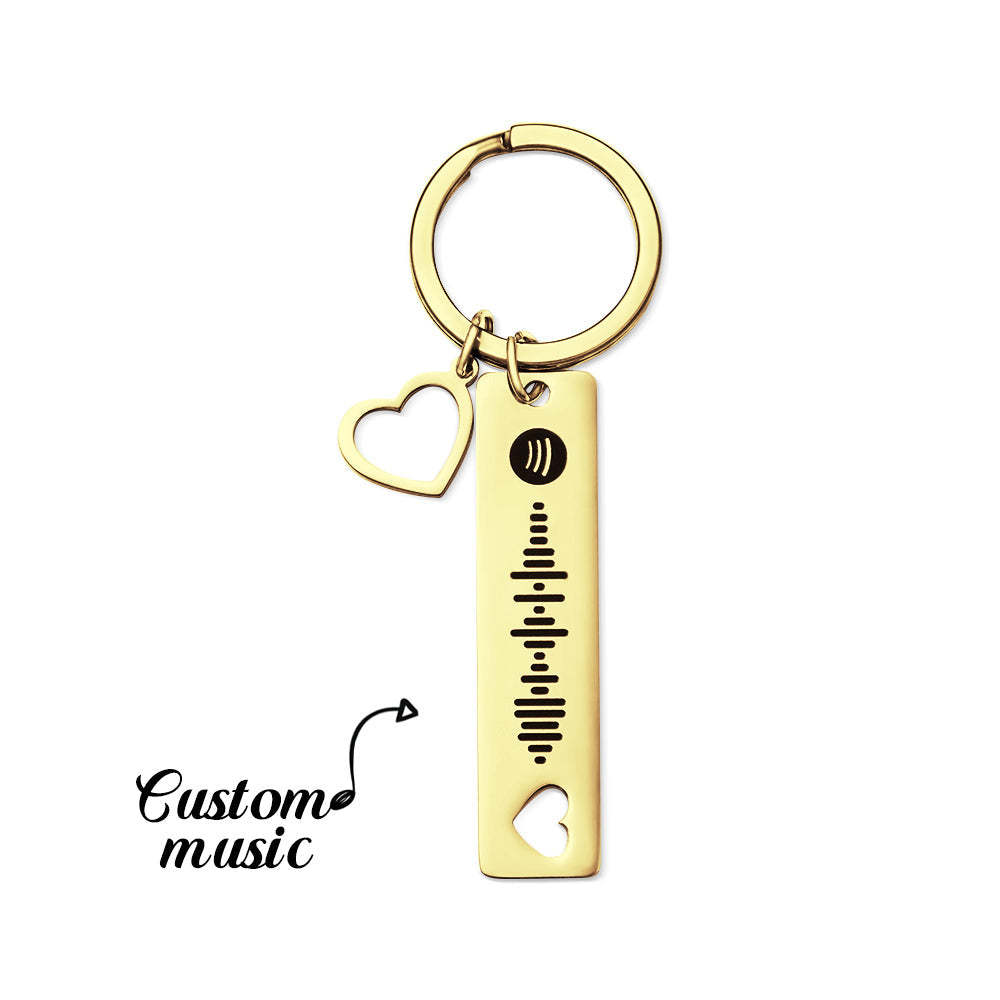 Custom Scannable Spotify Code Keychain Heart-shaped Creative Gifts - soufeelmy