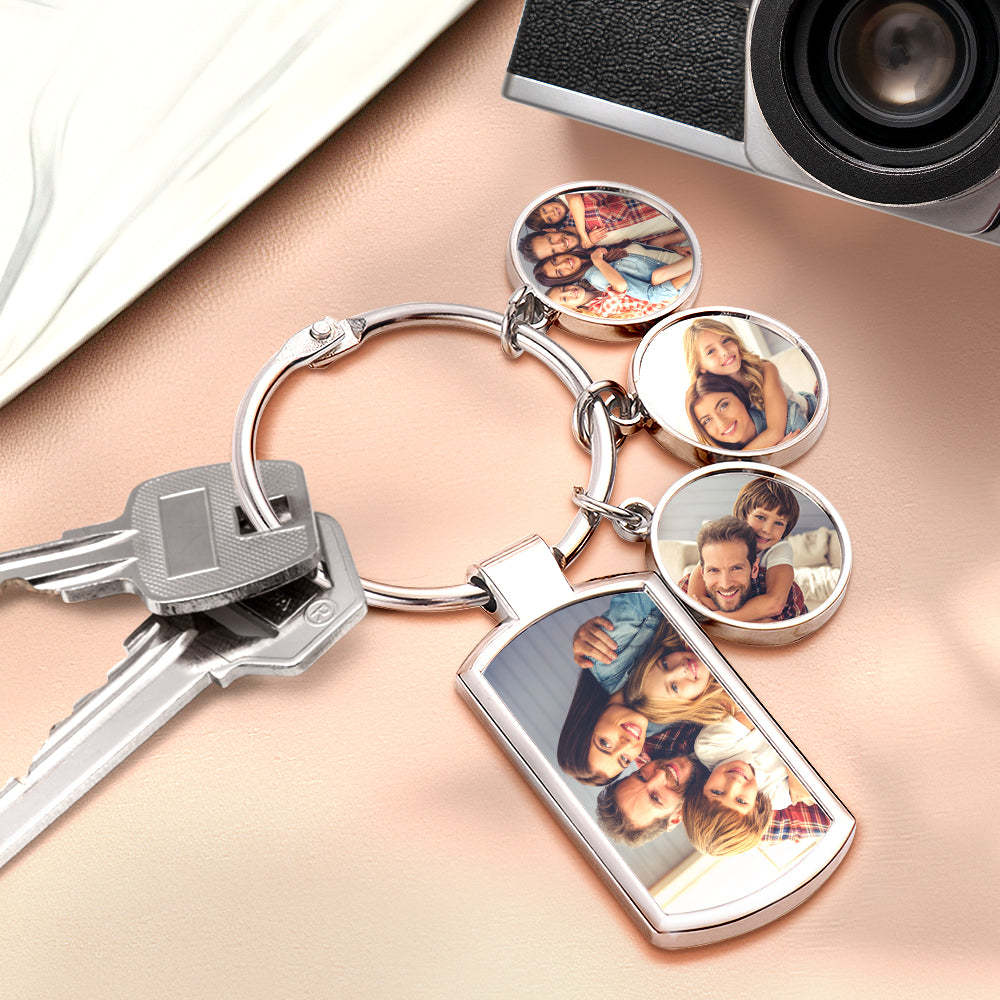 Custom Photo Metal Keychain Personalized Keychain Gift for Him or Her - soufeelmy