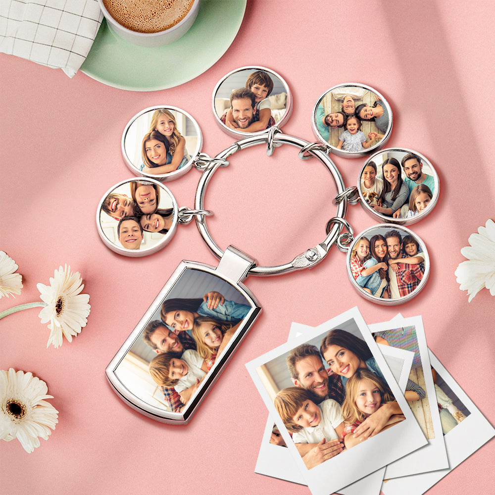 Custom Photo Metal Keychain Personalized Keychain Gift for Him or Her - soufeelmy