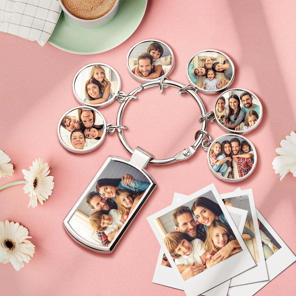 Custom Photo Metal Keychain Personalized Keychain Gift for Him or Her - soufeelmy