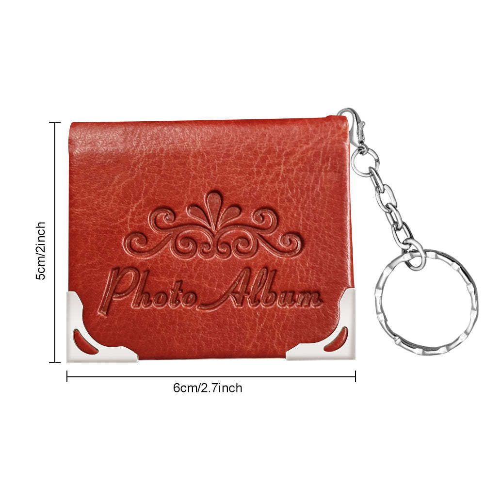 Custom Photo Album Keychain Personalized Photo Leather Keychain Romantic Gift - soufeelmy
