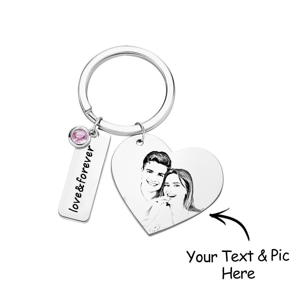 Custom engraved keychains can be engraved and pictures for lover - soufeelmy