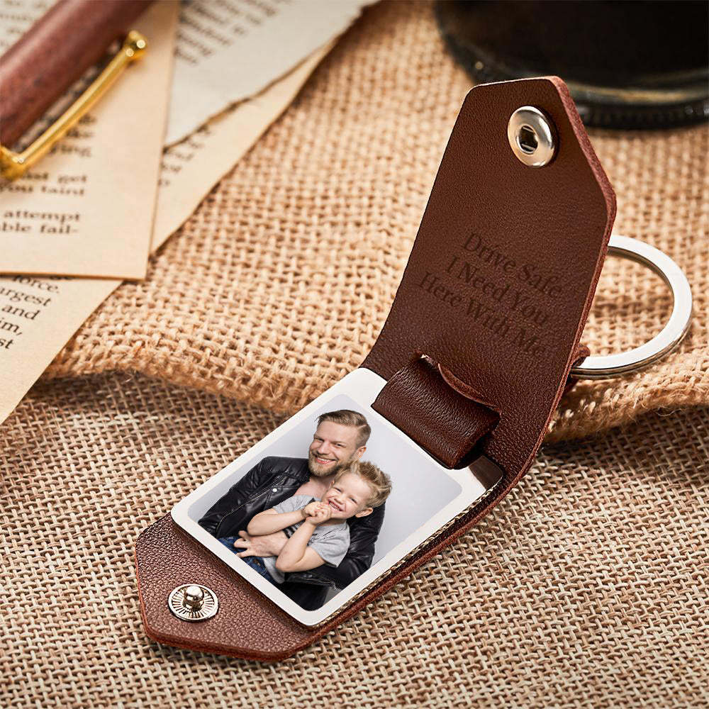 Unique Personalized Anniversary Calendar Date Photo Keychain Engagement Date Calendar Gift Father's Day Gift - soufeelmy