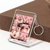 Custom Multi Photo Acrylic Keychain Personalized Collage Photo Key Ring