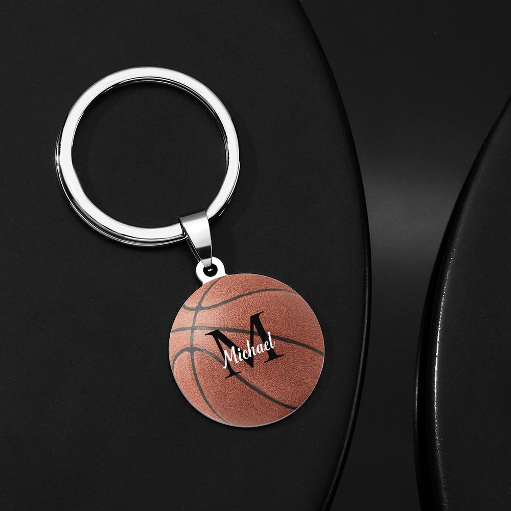 Personalized Basketball Keychain Custom Text Key Chains - soufeelmy