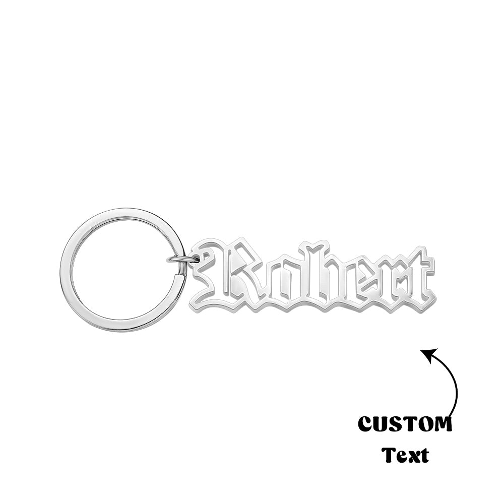 Personalized Name Keychain Custom Letters Stainless Steel  Keychain Unique Gifts for Him - soufeelmy