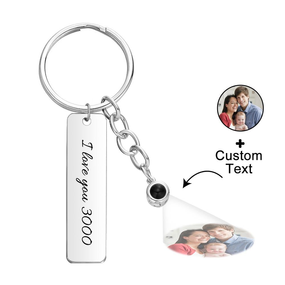 I Love You 3000 Keychain Custom Engrave Keychain Projection Keychain Fathers Day Gift For Him - soufeelmy